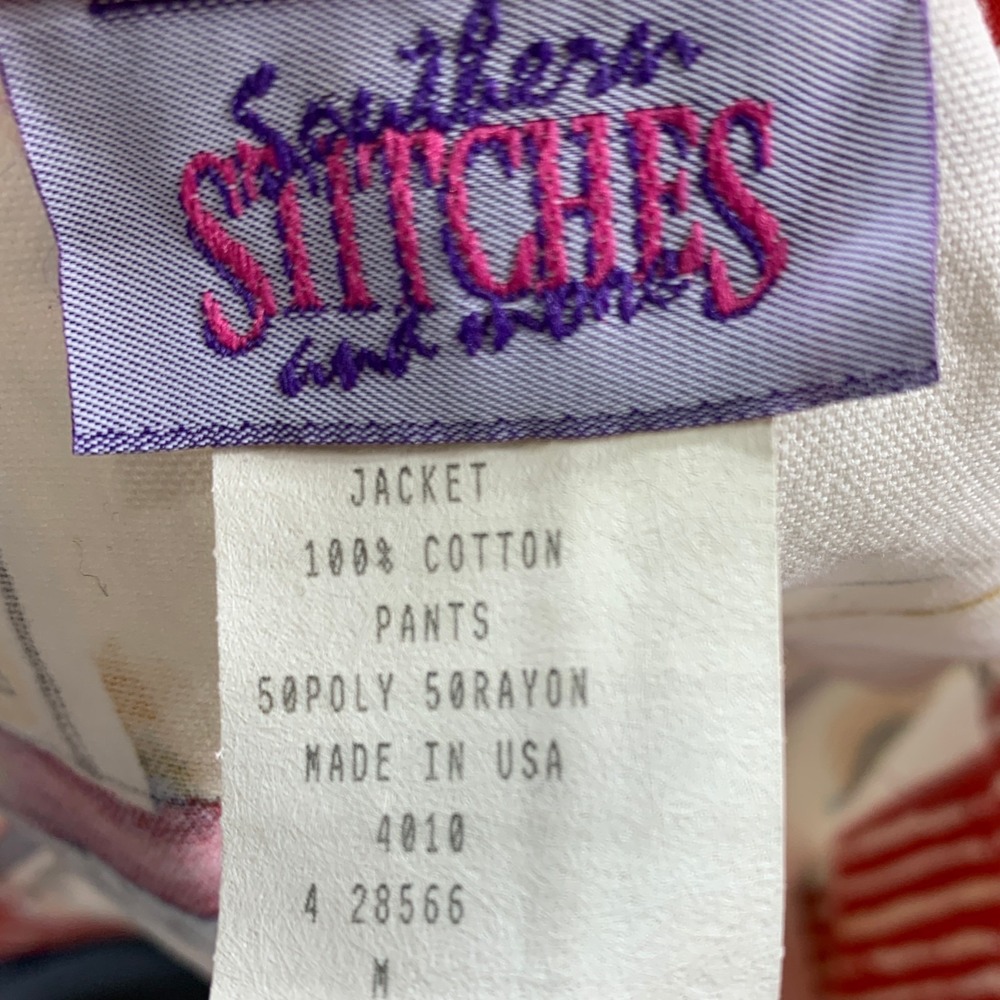 Southern Stitches Jacket Womens M Nautical Sailboat USA Coastal Art to Wear Boho - Picture 3 of 8